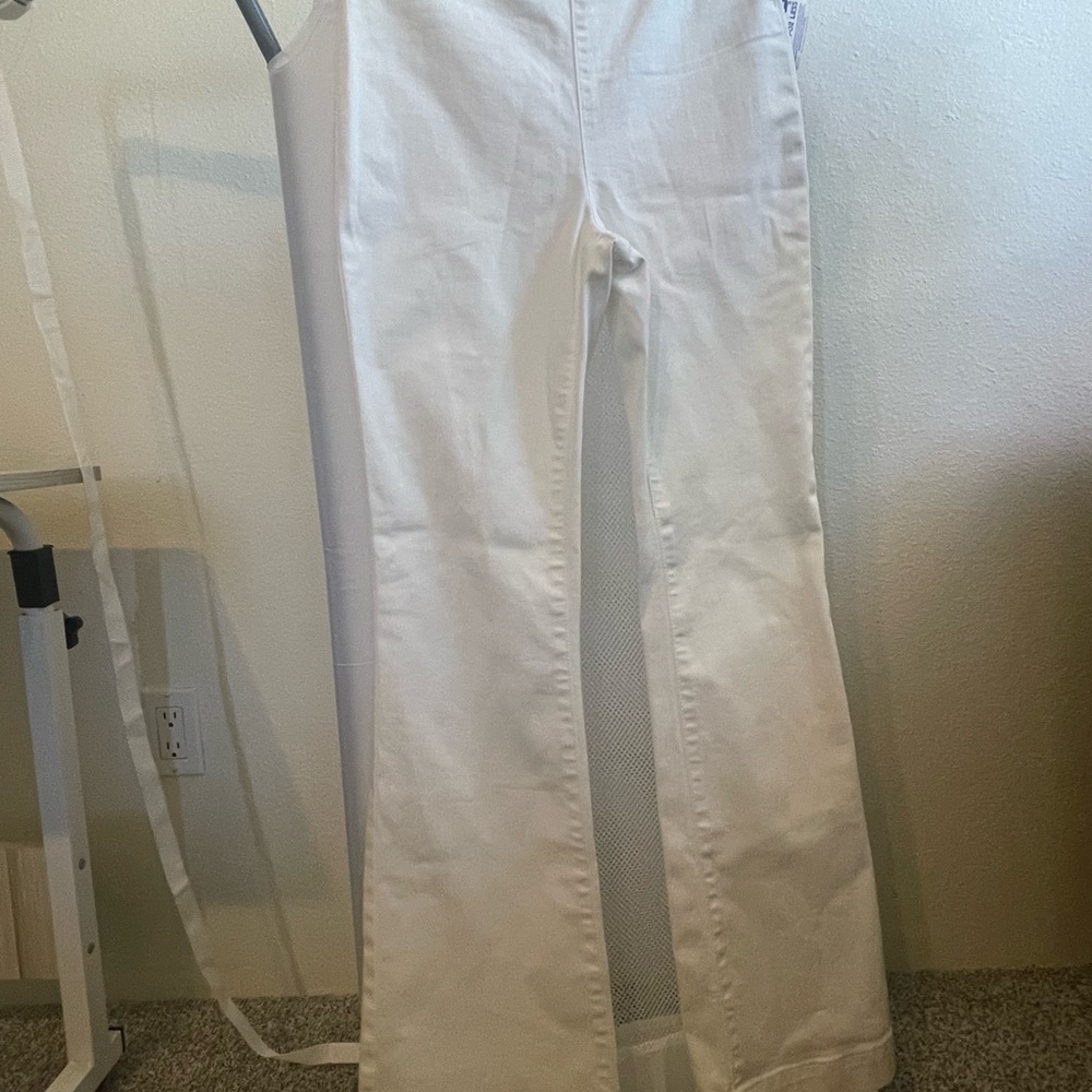 INC International Concepts Women's Flare White Jeans